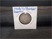 1908-D Barber Quarter