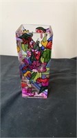 8.5” stained glass vase