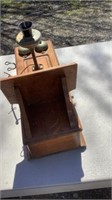 Antique Wooden Ring Telephone