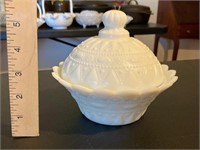 Kemple Milk Glass Candy Dish