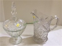 Beautiful clear glass lot includes cut glass