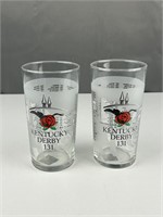 Two 2003 Kentucky Derby glasses