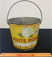 RARE WHITE ROSE CANADIAN OIL CO. HANDLED BUCKET