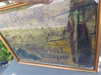 Metal grapeola soda sign under glass 21.5 / 28