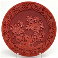 Chinese Cinnabar Plate
