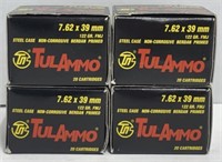 (OO) TulAmmo 7.62x39mm Cartridges, 122 Grain,