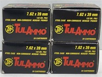 (OO) TulAmmo 7.62x39mm Cartridges, 122 Grain,