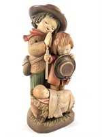 Anri 20" Adoration Holy Family Nativy Carved Wood