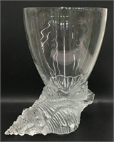 Royales De Champagne French Crystal Seashell Vase