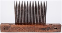 Ancient Chinese Flax Carding Hatchel Iron Comb