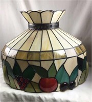 Stained glass Lamp Shade Fruit Motiff 15x12 tall