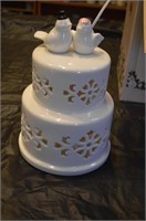 Ceramic Wedding Cake Light