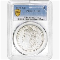1878-CC Morgan Silver Dollar PCGS AU50