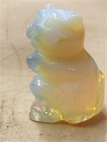 Moon stone bear with lots of fire that the camera