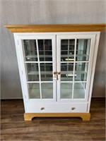 Country French Double Door Curio Cabinet
