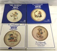 4 Hummel Collector Plates from the years,