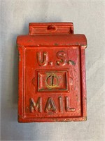 Vintage US Mail Box Toy Metal Bank