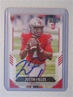 JUSTIN FIELDS SIGNED ROOKIE CARD WITH COA