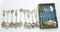 Cased set six Indonesian silver teaspoons