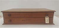 Wooden 2-Drawer Specimen Box