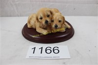 Homco Golden Retriever Puppies Figurine