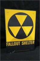 METAL FALLOUT SHELTER ADV. SIGN