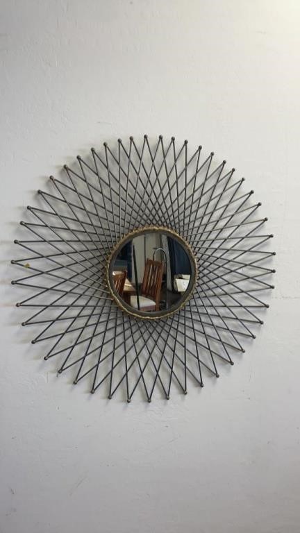 Beautiful 38 Inch Abstract Round Wall Mirror