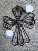 Wall Hanging Cross Candle Holders with Candles