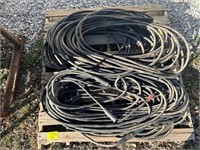 PALLET WITH 3 LARGE EXTENSION CORDS, WELDING