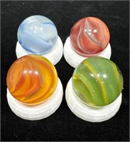 (4) vitro hybrid cats eye marbles