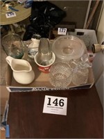 Measuring cup, pattern glass and misc.