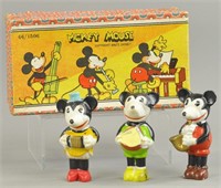 BOXED MICKEY MOUSE AND FRIENDS BISQUE BAND JAPAN