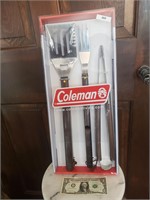 New Stainless Colemen Barbaque Tool Set