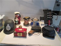 LOT VINTAGE TOYS, MUGS, MISCELLANEOUS ITEMS