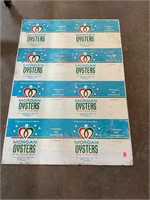 Uncut Sheet of Morgan Oyster Cans Weems Va