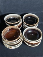 (18) Brown Drip 5-1/2" Bowls