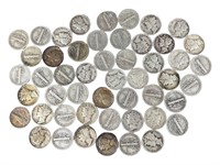 50 $5.00 Face Silver Mercury Dimes