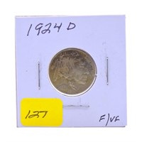 1924D Buffalo nickel F/VF