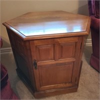 Vintage Hexagon Lamp Table / Cabinet