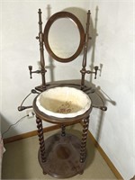 Antique Wash Basin Stand With Mirror