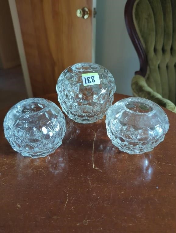 3pc Fenton vase or jar