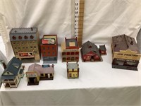 (8) Plastic Train Town Buildings from HO Gauge