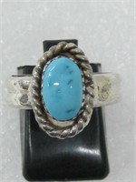 Vintage Sterling Silver Turquoise SW Ring