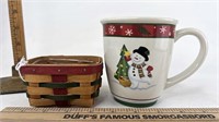 Longaberger NIB Holliday mug and little gifts