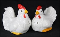 White Chickens Salt & Pepper Shakers