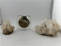 Creighton University paperweight & crystals