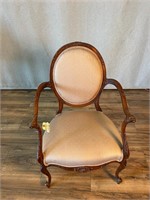 Vintage Victorian Style Balloon Back Arm Chair