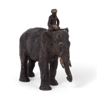 Franz Bergman Austrian Antique Bronze Elephant