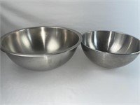 Lot of 2 Stainless Steel Bowls