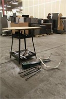 Work Stand w/Assorted Steel, Approx 30"x24"x37"